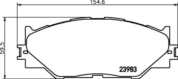 Гальмівні колодки дискові NISSHINBO NP1082 - zapix