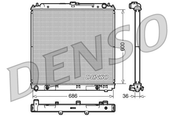 Радіатор охолодження двигуна DENSO DRM46032 - zapix