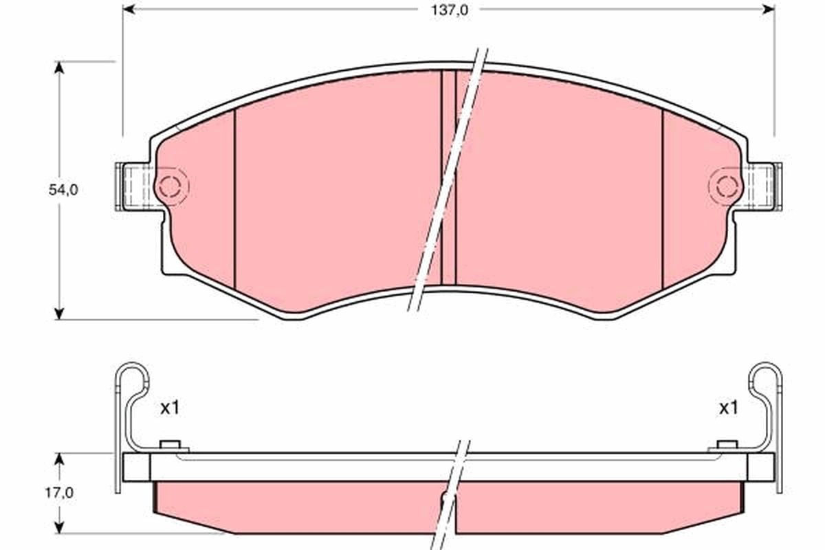 Гальмівні колодки дискові TRW GDB895 - zapix