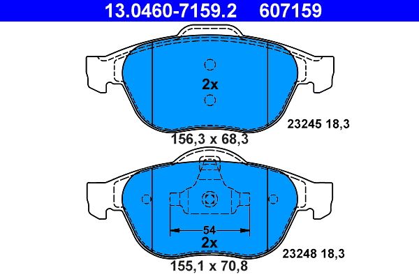 Гальмівні колодки дискові ATE 13046071592 - zapix