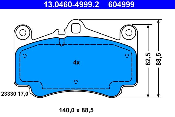 Гальмівні колодки дискові ATE 13046049992 - zapix