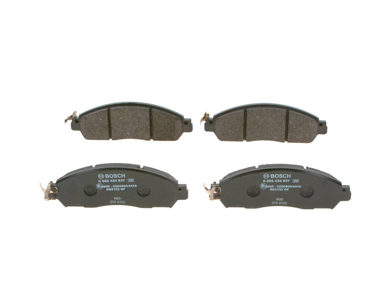 Гальмівні колодки дискові BOSCH 0986424837 - zapix