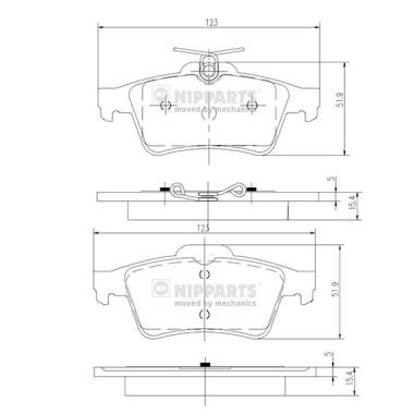 Гальмівні колодки дискові NIPPARTS N3613022 - zapix