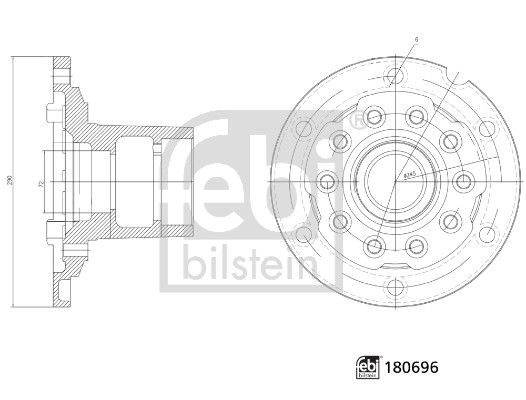 Підшипник / маточина колеса FEBI BILSTEIN 180696 - zapix