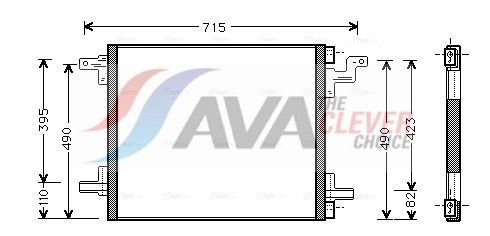 Радіатор кондиціонера AVA QUALITY COOLING MS5270 - zapix