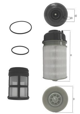 Паливний фільтр MAHLE KX602KIT - zapix