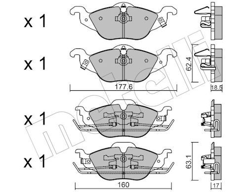 Гальмівні колодки дискові METELLI 2202570 - zapix