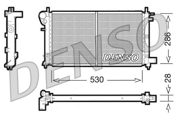 Радіатор охолодження двигуна DENSO DRM21003 - zapix