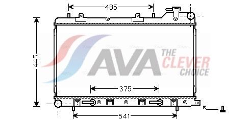 Радіатор охолодження двигуна AVA QUALITY COOLING SU2075 - zapix