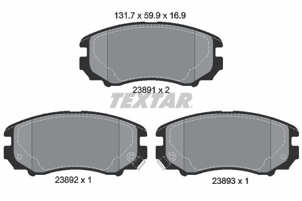 Гальмівні колодки дискові TEXTAR 2389101 - zapix