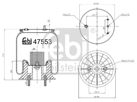 Пневматична підвіска FEBI BILSTEIN 47553 - zapix