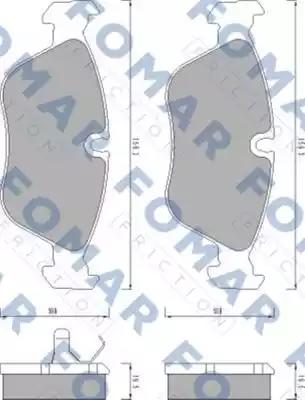 Гальмівні колодки дискові FOMAR FRICTION FO457481 - zapix