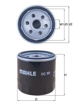Оливний фільтр MAHLE OC90 - zapix