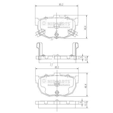 Гальмівні колодки дискові NIPPARTS J3610505 - zapix