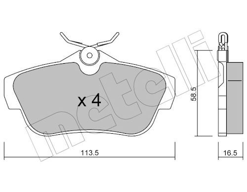Гальмівні колодки дискові METELLI 2207120 - zapix