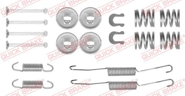Монтажний комплект барабанних гальмівних колодок QUICK BRAKE 1050778 - zapix