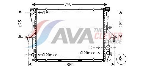 Радіатор охолодження двигуна AVA QUALITY COOLING VN2198 - zapix