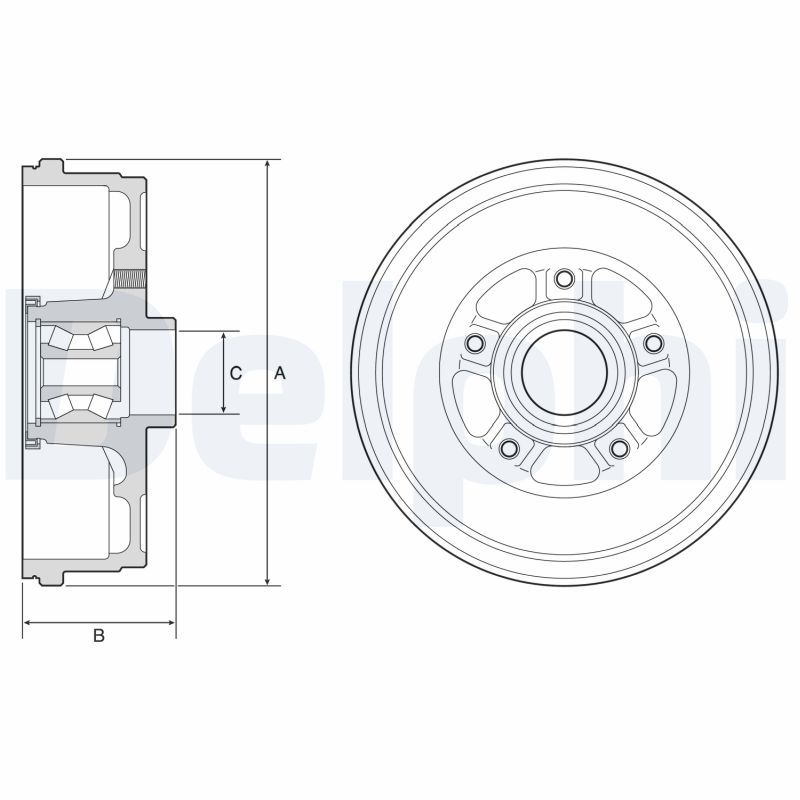 Гальмівний барабан DELPHI BFR611 - zapix
