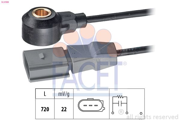 Датчик детонації FACET 93199 - zapix