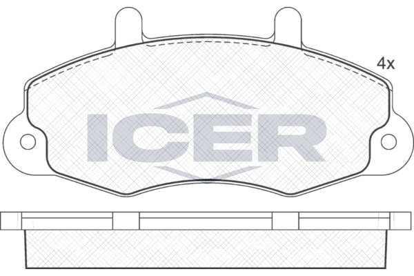 Гальмівні колодки дискові ICER 140896