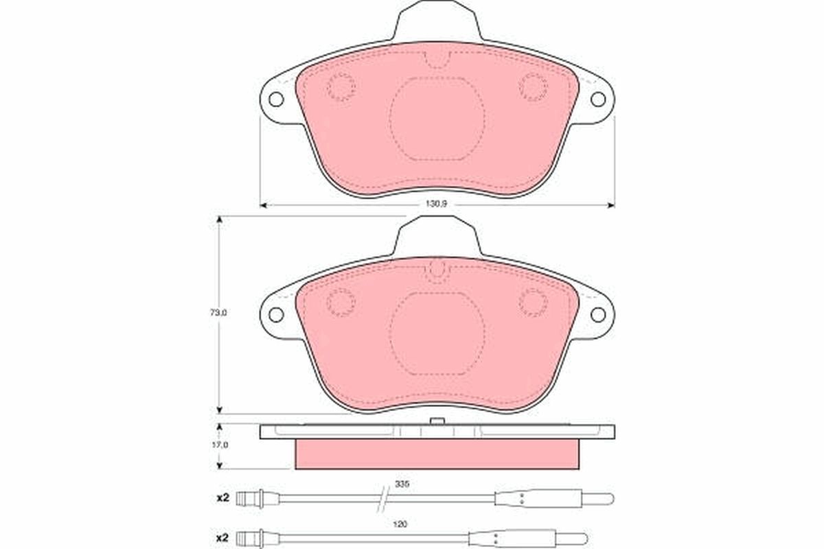 Гальмівні колодки дискові TRW GDB1085 - zapix