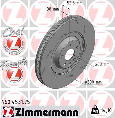 Гальмівний диск ZIMMERMANN 460453175 - zapix