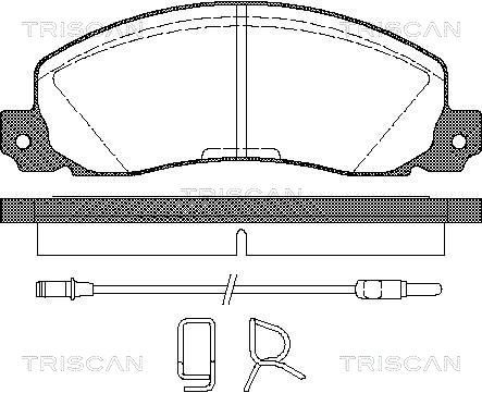 Гальмівні колодки дискові TRISCAN 811025846 - zapix