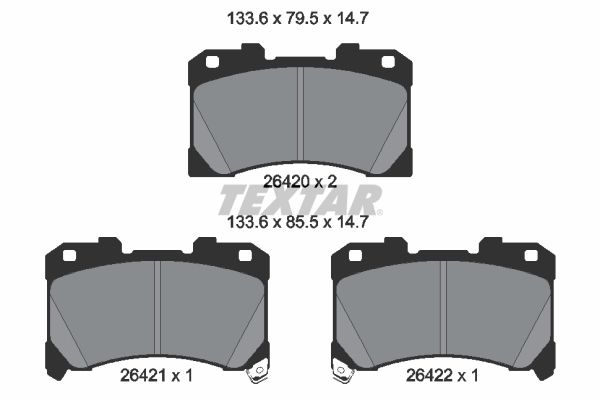 Гальмівні колодки дискові TEXTAR 2642001 - zapix