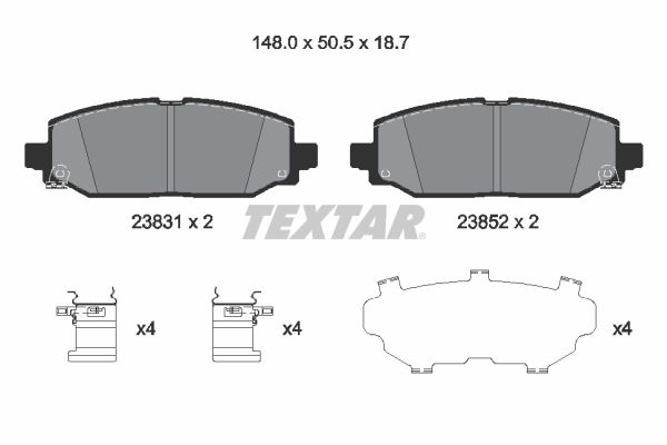 Гальмівні колодки дискові TEXTAR 2383101 - zapix