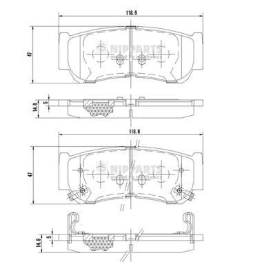Гальмівні колодки дискові NIPPARTS J3610517 - zapix