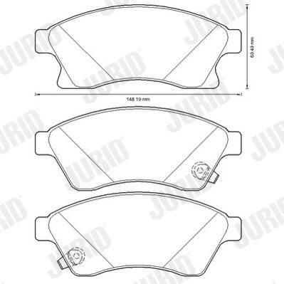 Гальмівні колодки дискові JURID 573332JC - zapix