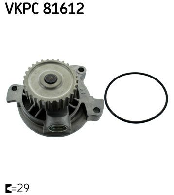 Помпа системи охолодження SKF VKPC81612 - zapix