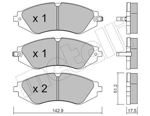 Гальмівні колодки дискові METELLI 2202940 - zapix