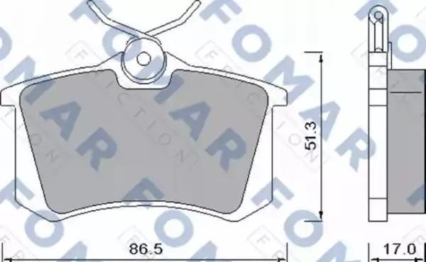 Гальмівні колодки дискові FOMAR FRICTION FO448181 - zapix
