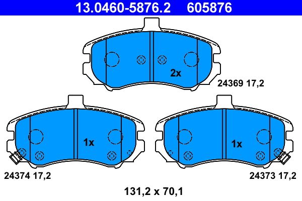 Гальмівні колодки дискові ATE 13046058762 - zapix