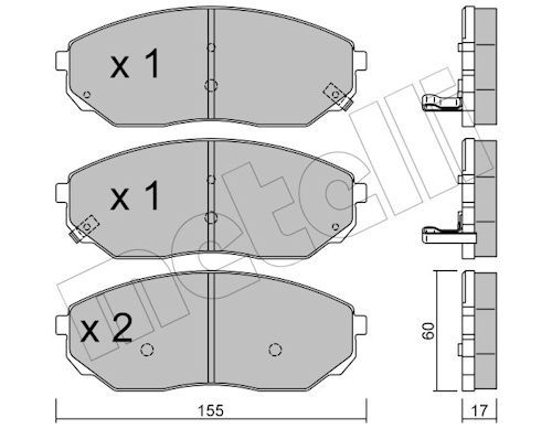 Гальмівні колодки дискові METELLI 2205150 - zapix
