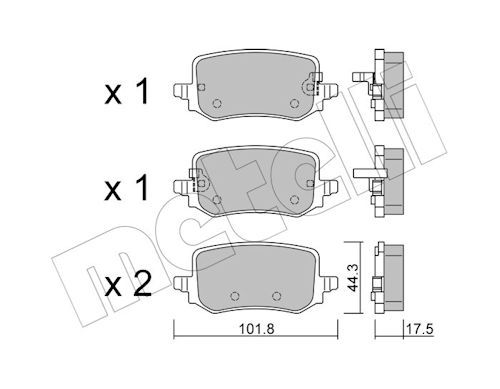 Гальмівні колодки дискові METELLI 2213010 - zapix