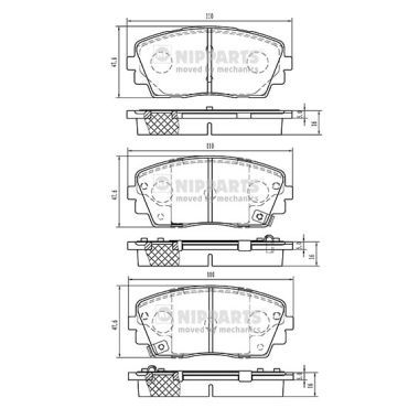 Гальмівні колодки дискові NIPPARTS N3600332 - zapix