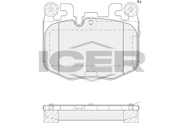 Гальмівні колодки дискові ICER 182503 - zapix