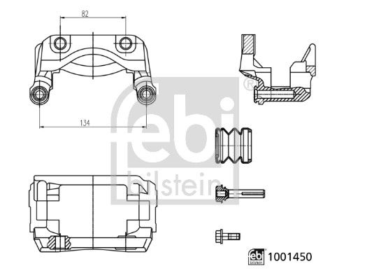 Скоба супорта FEBI BILSTEIN 1001450 - zapix