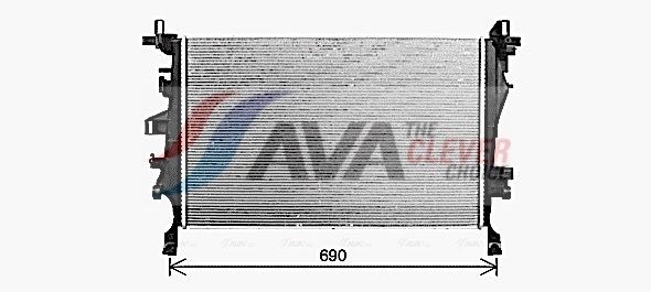 Радіатор охолодження двигуна AVA QUALITY COOLING FT2468 - zapix