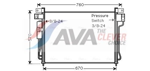 Радіатор кондиціонера AVA QUALITY COOLING DNA5299D - zapix