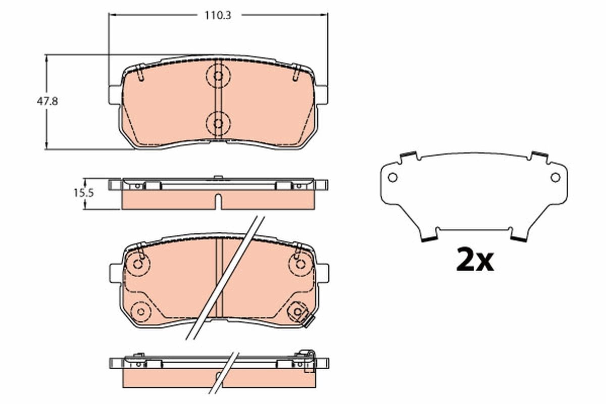 Гальмівні колодки дискові TRW GDB2112 - zapix
