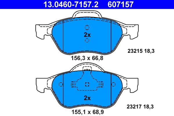 Гальмівні колодки дискові ATE 13046071572 - zapix