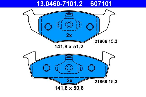 Гальмівні колодки дискові ATE 13046071012 - zapix
