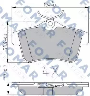 Гальмівні колодки дискові FOMAR FRICTION FO896581 - zapix