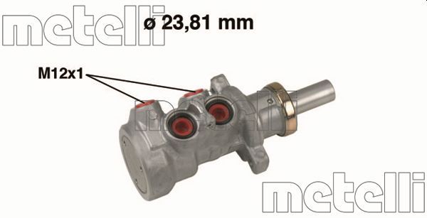 Головний гальмівний циліндр METELLI 050640 - zapix