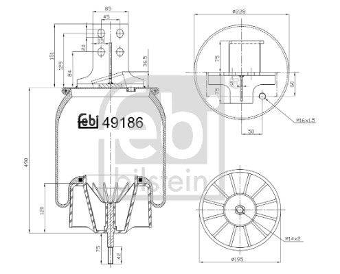 Пневматична підвіска FEBI BILSTEIN 49186 - zapix