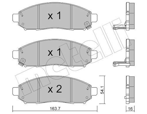 Гальмівні колодки дискові METELLI 2207431 - zapix