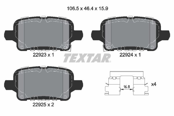 Гальмівні колодки дискові TEXTAR 2292301 - zapix